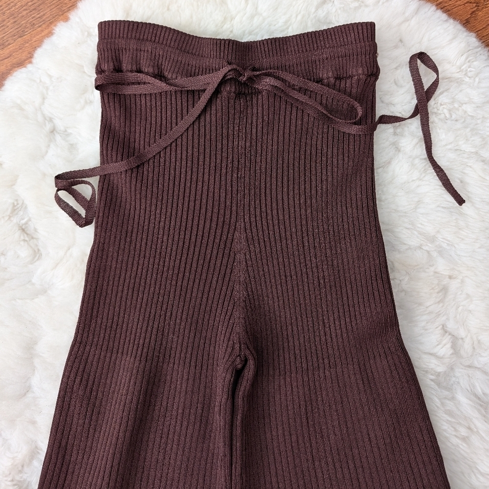 Peter Do Flared ribbed pants brown small - Picture 9 of 16